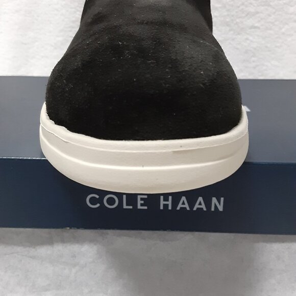 COLE HANN MEN GRAND 360 SUEDE LEATHER SLIP ON SHOES BLACK/WHITE 11M - Picture 15 of 16